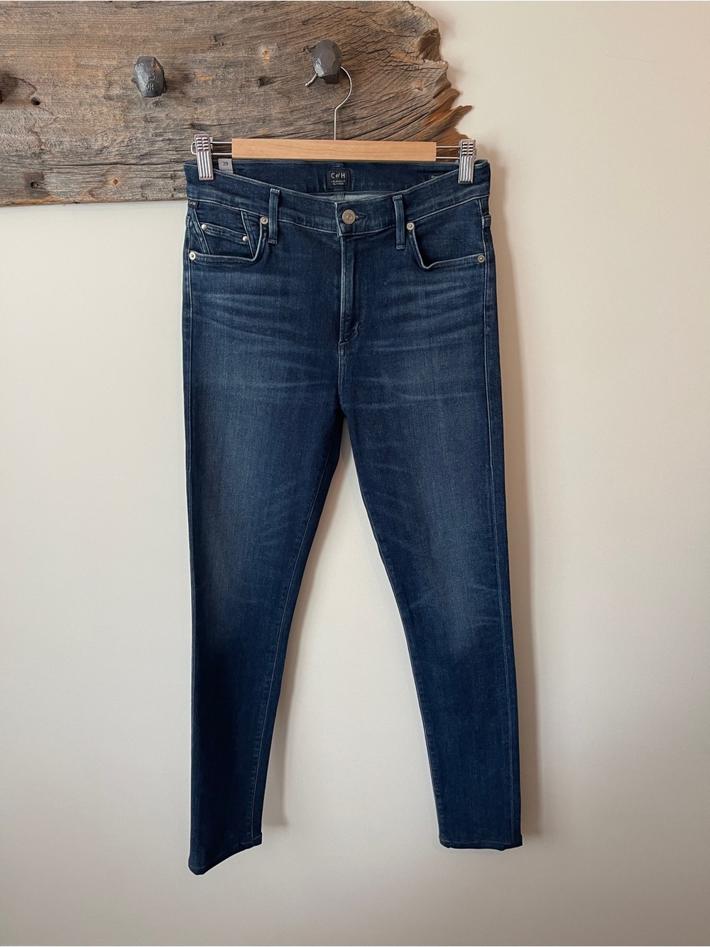 Vintage Citizens Of Humanity High Rise Skinny Jeans - Dark Blue Wash